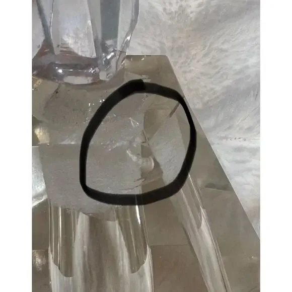 Set of 2 Crystal Lead Cut Clear Glass Perfume Bottles with Stoppers Vanity Decor - Picture 6 of 16